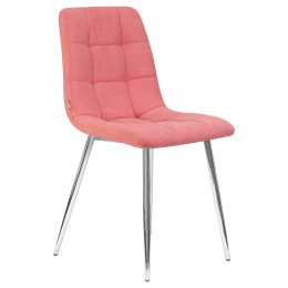 Стул обеденный DOBRIN ALEX (хром ножки, розовая ткань (UF860-05B))