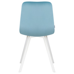 Стул обеденный DOBRIN ALEX SQUARE (белые ножки, морской волны велюр (V108-57))