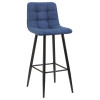 Стул барный DOBRIN NICOLE (черные матовые ножки, синяя ткань (UF860-14B))