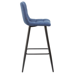 Стул барный DOBRIN NICOLE (черные матовые ножки, синяя ткань (UF860-14B))