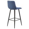 Стул барный DOBRIN NICOLE (черные матовые ножки, синяя ткань (UF860-14B))