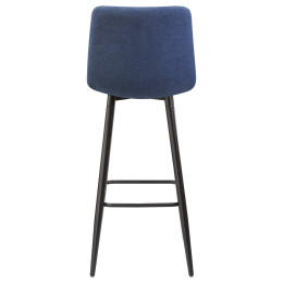 Стул барный DOBRIN NICOLE (черные матовые ножки, синяя ткань (UF860-14B))