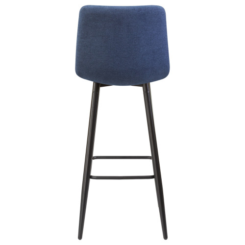 Стул барный DOBRIN NICOLE (черные матовые ножки, синяя ткань (UF860-14B))