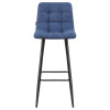 Стул барный DOBRIN NICOLE (черные матовые ножки, синяя ткань (UF860-14B))