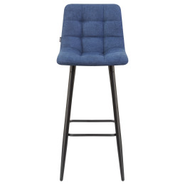 Стул барный DOBRIN NICOLE (черные матовые ножки, синяя ткань (UF860-14B))