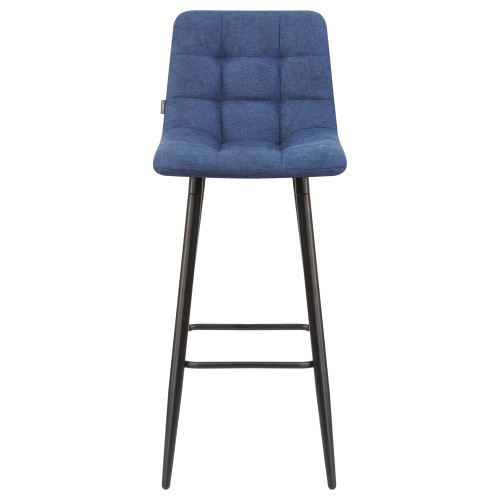 Стул барный DOBRIN NICOLE (черные матовые ножки, синяя ткань (UF860-14B))