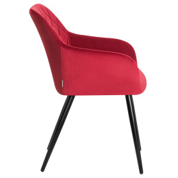 8266-LML ROBERT, цвет сиденья бордовый велюр (V108-37), цвет основания черный