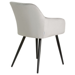 Стул обеденный DOBRIN ROBERT (черные матовые ножки, велюр V108-81 Серый)