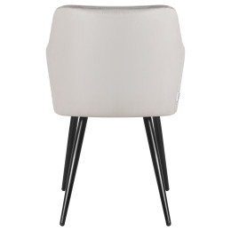 Стул обеденный DOBRIN ROBERT (черные матовые ножки, велюр V108-81 Серый)