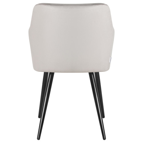 Стул обеденный DOBRIN ROBERT (черные матовые ножки, велюр V108-81 Серый)