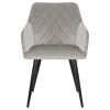 Стул обеденный DOBRIN ROBERT (черные матовые ножки, велюр V108-81 Серый)