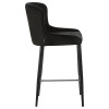 Стул полубарный DOBRIN CHRISTIAN65 (черные ножки, черный велюр (V108-77))