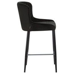Стул полубарный DOBRIN CHRISTIAN'65 (черные ножки, черный велюр (V108-77))