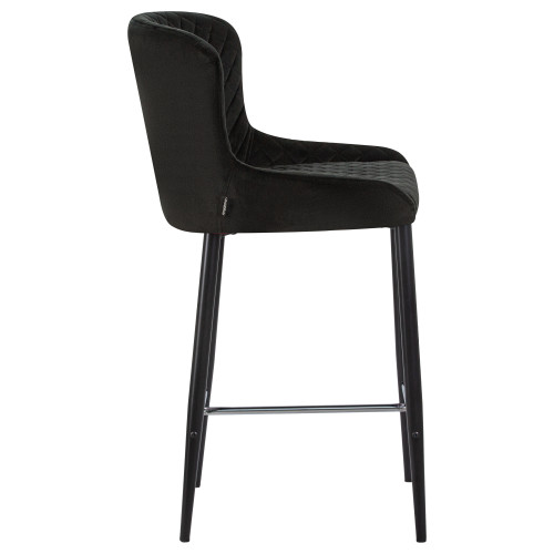 Стул полубарный DOBRIN CHRISTIAN65 (черные ножки, черный велюр (V108-77))