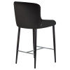 Стул полубарный DOBRIN CHRISTIAN65 (черные ножки, черный велюр (V108-77))