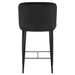 Стул полубарный DOBRIN CHRISTIAN'65 (черные ножки, черный велюр (V108-77))