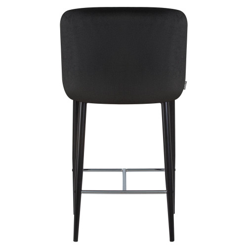 Стул полубарный DOBRIN CHRISTIAN65 (черные ножки, черный велюр (V108-77))