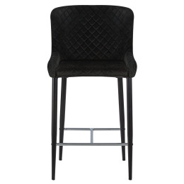 Стул полубарный DOBRIN CHRISTIAN'65 (черные ножки, черный велюр (V108-77))