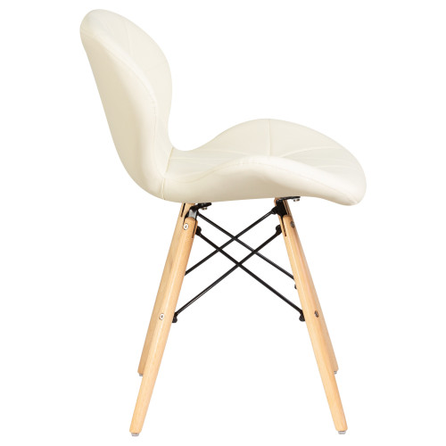 Стул обеденный DOBRIN BUTTERFLY (ножки светлый бук, цвет сиденья кремовый)