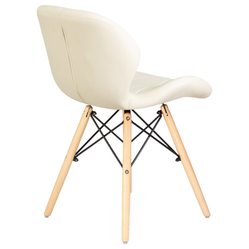 Стул обеденный DOBRIN BUTTERFLY (ножки светлый бук, цвет сиденья кремовый)
