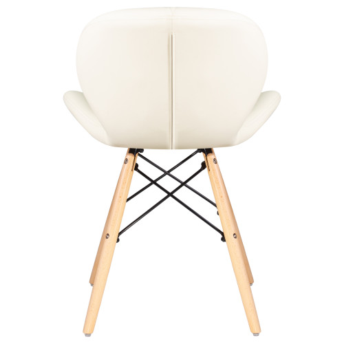 Стул обеденный DOBRIN BUTTERFLY (ножки светлый бук, цвет сиденья кремовый)