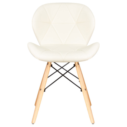 Стул обеденный DOBRIN BUTTERFLY (ножки светлый бук, цвет сиденья кремовый)