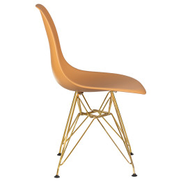 Стул обеденный DOBRIN DSR (ножки золотые, цвет персиковый (NX-Y-06))