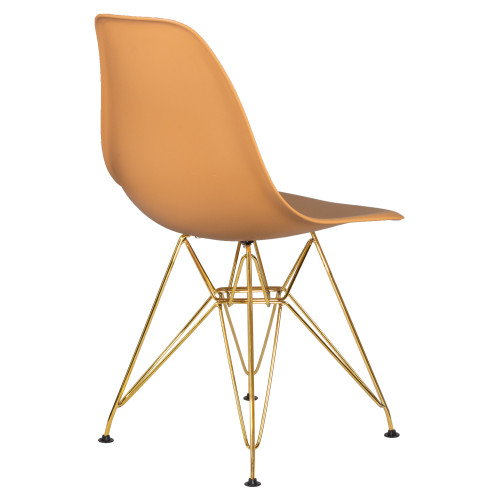 Стул обеденный DOBRIN DSR (ножки золотые, цвет персиковый (NX-Y-06))