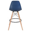 Стул барный DOBRIN DSW BAR (ножки светлый бук, цвет тёмно-синий (BE-12))