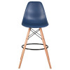 Стул барный DOBRIN DSW BAR (ножки светлый бук, цвет тёмно-синий (BE-12))