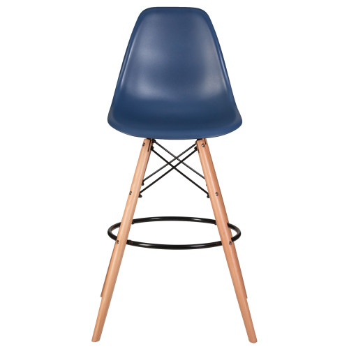Стул барный DOBRIN DSW BAR (ножки светлый бук, цвет тёмно-синий (BE-12))