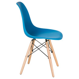 Стул обеденный DOBRIN DSW (ножки светлый бук, цвет голубой (BE-02))