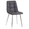 Стул обеденный DOBRIN ALEX (хром ножки, серая антрацитовая винтажная экокожа (RU-08))