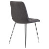 Стул обеденный DOBRIN ALEX (хром ножки, серая антрацитовая винтажная экокожа (RU-08))