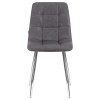 Стул обеденный DOBRIN ALEX (хром ножки, серая антрацитовая винтажная экокожа (RU-08))