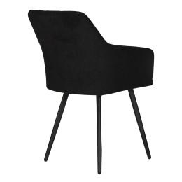 Стул обеденный DOBRIN ROBY (ЭМАЛЬ ЧЕРНЫЙ МУАР велюр Catania Black)