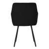 Стул обеденный DOBRIN ROBY (ЭМАЛЬ ЧЕРНЫЙ МУАР велюр Catania Black)