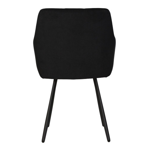 Стул обеденный DOBRIN ROBY (ЭМАЛЬ ЧЕРНЫЙ МУАР велюр Catania Black)