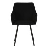Стул обеденный DOBRIN ROBY (ЭМАЛЬ ЧЕРНЫЙ МУАР велюр Catania Black)