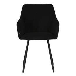 Стул обеденный DOBRIN ROBY (ЭМАЛЬ ЧЕРНЫЙ МУАР велюр Catania Black)