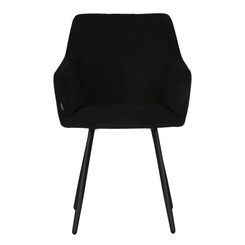 Стул обеденный DOBRIN ROBY (ЭМАЛЬ ЧЕРНЫЙ МУАР велюр Catania Black)