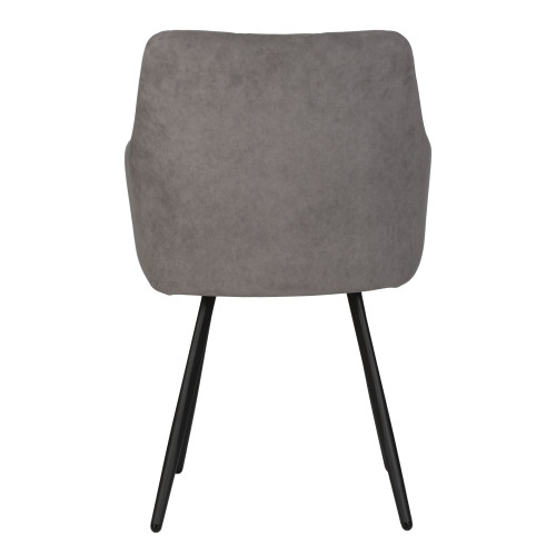 Стул обеденный DOBRIN ROBY (ЭМАЛЬ ЧЕРНЫЙ МУАР велюр Catania Stone)