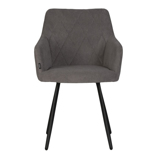 Стул обеденный DOBRIN ROBY (ЭМАЛЬ ЧЕРНЫЙ МУАР велюр Catania Stone)