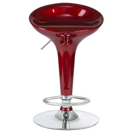 Стул барный DOBRIN BOMBA (бордовый металлик)