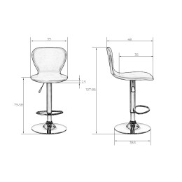 Стул барный DOBRIN ELISA (коричневый)