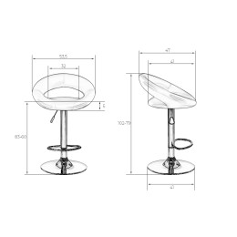 Стул барный DOBRIN MIRA (красный глянцевый)