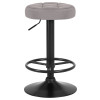 Табурет барный DOBRIN BRUNO BLACK (серый велюр (MJ9-75))