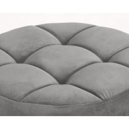 Табурет барный DOBRIN BRUNO BLACK (серый велюр (MJ9-75))