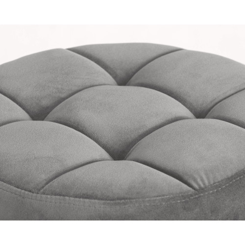 Табурет барный DOBRIN BRUNO BLACK (серый велюр (MJ9-75))