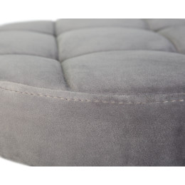 Табурет барный DOBRIN BRUNO BLACK (серый велюр (MJ9-75))